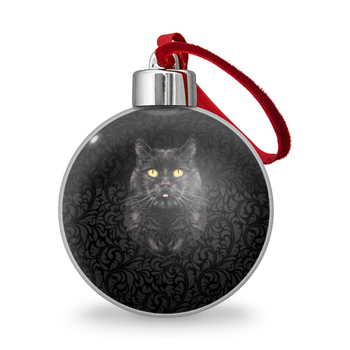 Ёлочный шар Чёрный котик