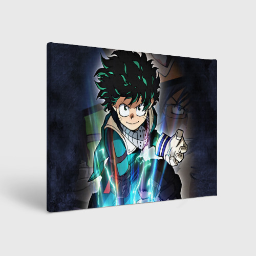 Холст прямоугольный My Hero Academia синий свет, цвет 3D печать