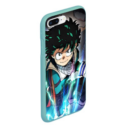 Чехол для iPhone 7Plus/8 Plus матовый My Hero Academia синий свет - фото 2