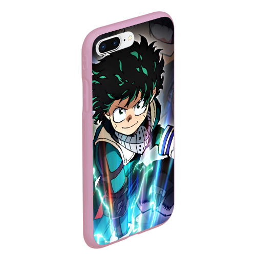 Чехол для iPhone 7Plus/8 Plus матовый My Hero Academia синий свет, цвет розовый - фото 3