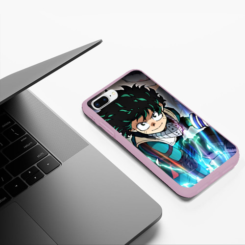 Чехол для iPhone 7Plus/8 Plus матовый My Hero Academia синий свет, цвет розовый - фото 5