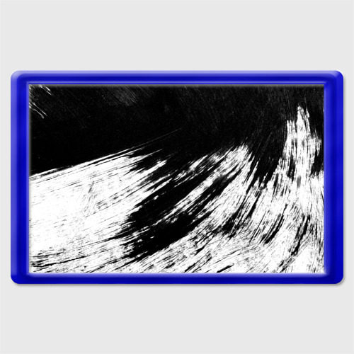 Магнит 45*70 Abstraction black&white, цвет синий
