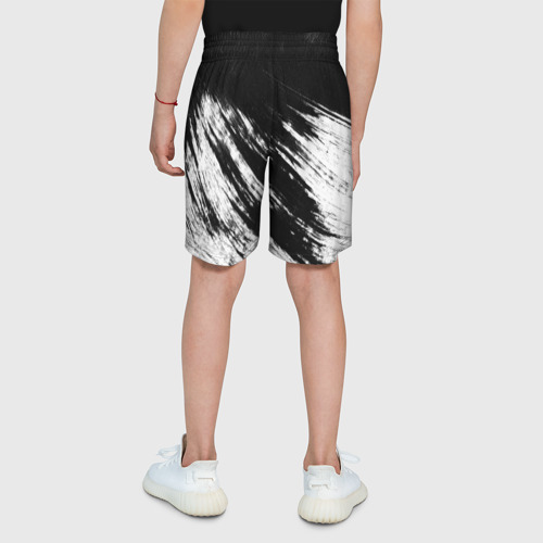 Детские спортивные шорты 3D Abstraction black&white, цвет 3D печать - фото 5