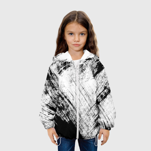 Детская куртка 3D Штриховка, цвет белый - фото 4