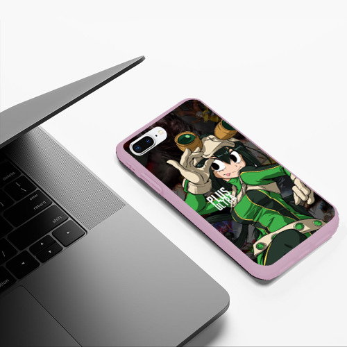 Чехол для iPhone 7Plus/8 Plus матовый My Hero Academia в очках, цвет розовый - фото 5