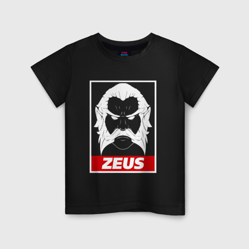 Детская футболка хлопок ZEUS, цвет черный