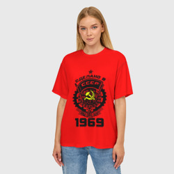 Женская футболка oversize 3D Сделано в СССР 1969 - фото 2