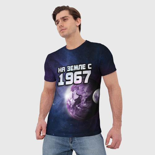 Мужская футболка 3D На земле с 1967, цвет 3D печать - фото 3