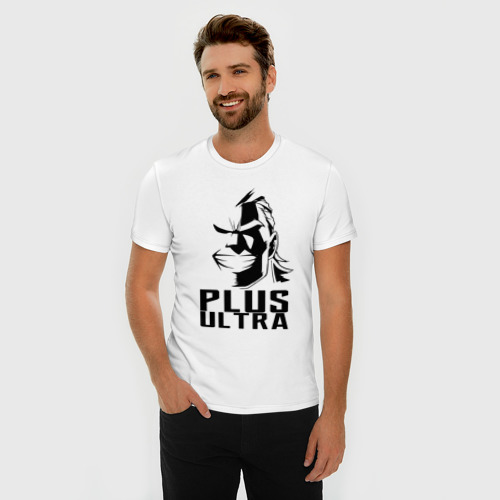 Мужская футболка хлопок Slim Plus Ultra - My Hero Academia, цвет белый - фото 3