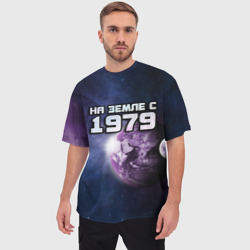 Мужская футболка oversize 3D На земле с 1979 - фото 2