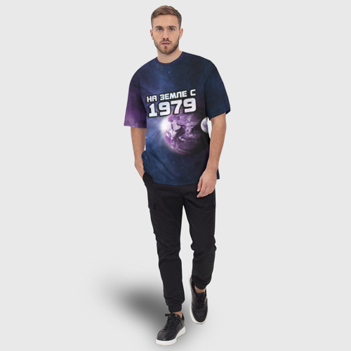 Мужская футболка oversize 3D На земле с 1979, цвет 3D печать - фото 5