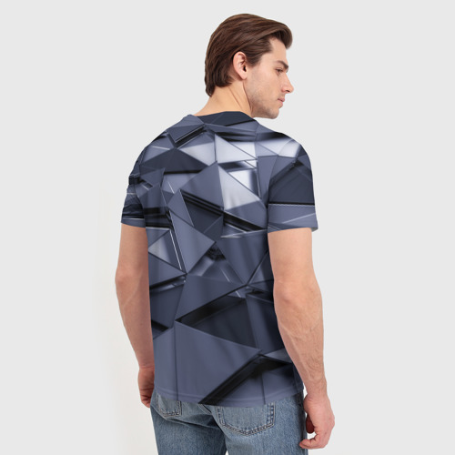 Мужская футболка 3D Metalic geometry - фото 4