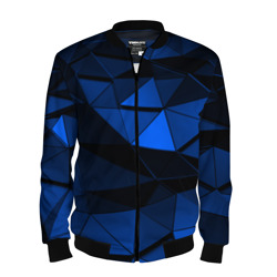 Мужской бомбер 3D Blue abstraction collection