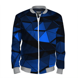 Мужской бомбер 3D Blue abstraction collection