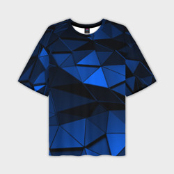 Мужская футболка oversize 3D Blue abstraction collection