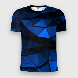 Мужская футболка 3D Slim Blue abstraction collection