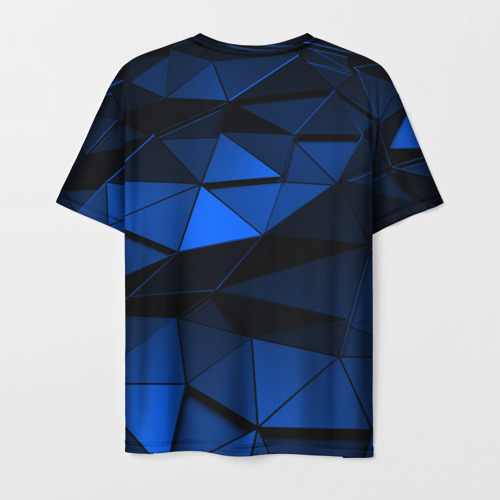 Мужская футболка 3D Blue abstraction collection, цвет 3D печать - фото 2