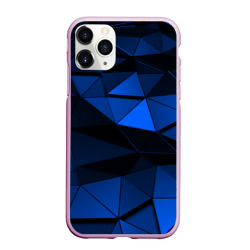 Чехол для iPhone 11 Pro Max матовый Blue abstraction collection