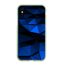 Чехол для iPhone XS Max матовый Blue abstraction collection