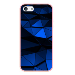 Чехол для iPhone 5/5S матовый Blue abstraction collection