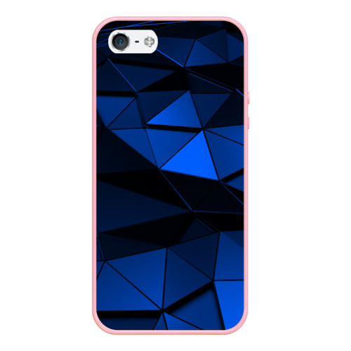 Чехол для iPhone 5/5S матовый Blue abstraction collection, цвет баблгам