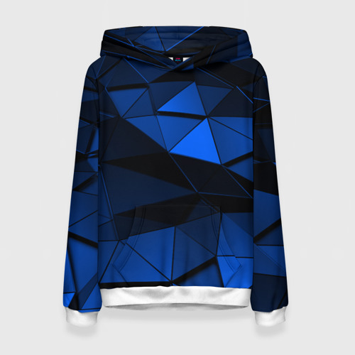 Женская толстовка 3D Blue abstraction collection, цвет 3D печать