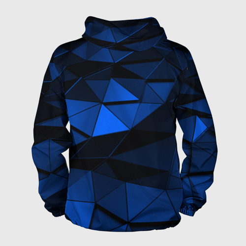 Мужская ветровка 3D Blue abstraction collection, цвет белый - фото 2