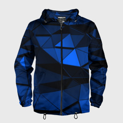 Мужская ветровка 3D Blue abstraction collection