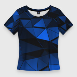 Женская футболка 3D Slim Blue abstraction collection