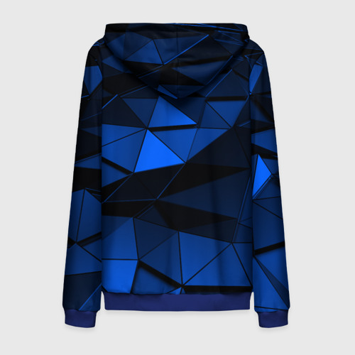Мужская толстовка 3D на молнии Blue abstraction collection, цвет синий - фото 2