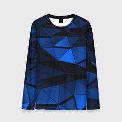 Мужской лонгслив 3D Blue abstraction collection