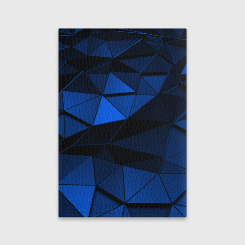 Обложка для паспорта матовая кожа Blue abstraction collection, цвет бирюзовый - фото 2