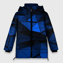 Женская зимняя куртка Oversize Blue abstraction collection