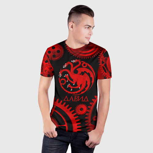 Мужская футболка 3D Slim Targaryen Давид, цвет 3D печать - фото 3