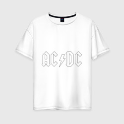 Женская футболка хлопок Oversize AC/DC