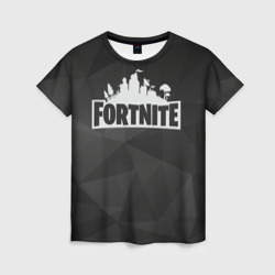 Женская футболка 3D Fortnite Black Abstract