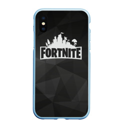 Чехол для iPhone XS Max матовый Fortnite Black Abstract