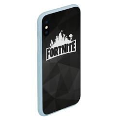 Чехол для iPhone XS Max матовый Fortnite Black Abstract - фото 2