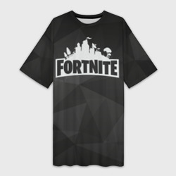 Платье-футболка 3D Fortnite Black Abstract