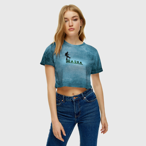 Женская футболка Crop-top 3D Маша в стиле Доктор Хаус, цвет 3D печать - фото 4