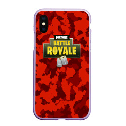 Чехол для iPhone XS Max матовый Fortnite Королевская Битва