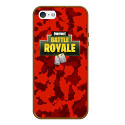 Чехол для iPhone 5/5S матовый Fortnite Королевская Битва