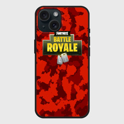 Чехол силиконовый для Apple iPhone 15 матовый Fortnite Королевская Битва