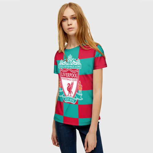 Женская футболка 3D ФК Ливерпуль - фото 3