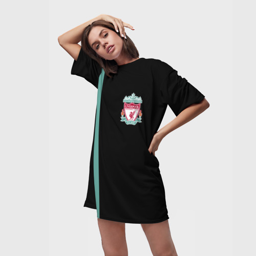 Платье-футболка 3D Liverpool FC, цвет 3D печать - фото 3