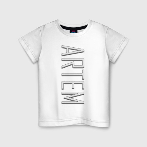Детская футболка хлопок Artem-art, цвет белый