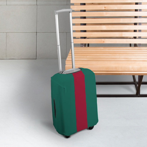 Чехол для чемодана 3D Зеленый/бордовый - фото 3