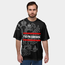 Мужская футболка oversize 3D Полковник, белый герб РФ - фото 2
