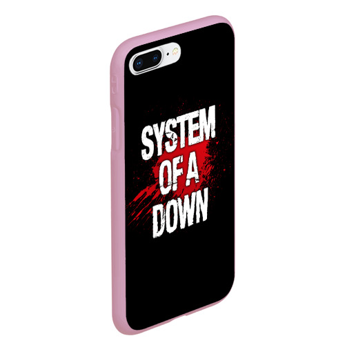 Чехол для iPhone 7Plus/8 Plus матовый System of a Down, цвет розовый - фото 3