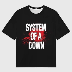 Мужская футболка oversize 3D System of a Down